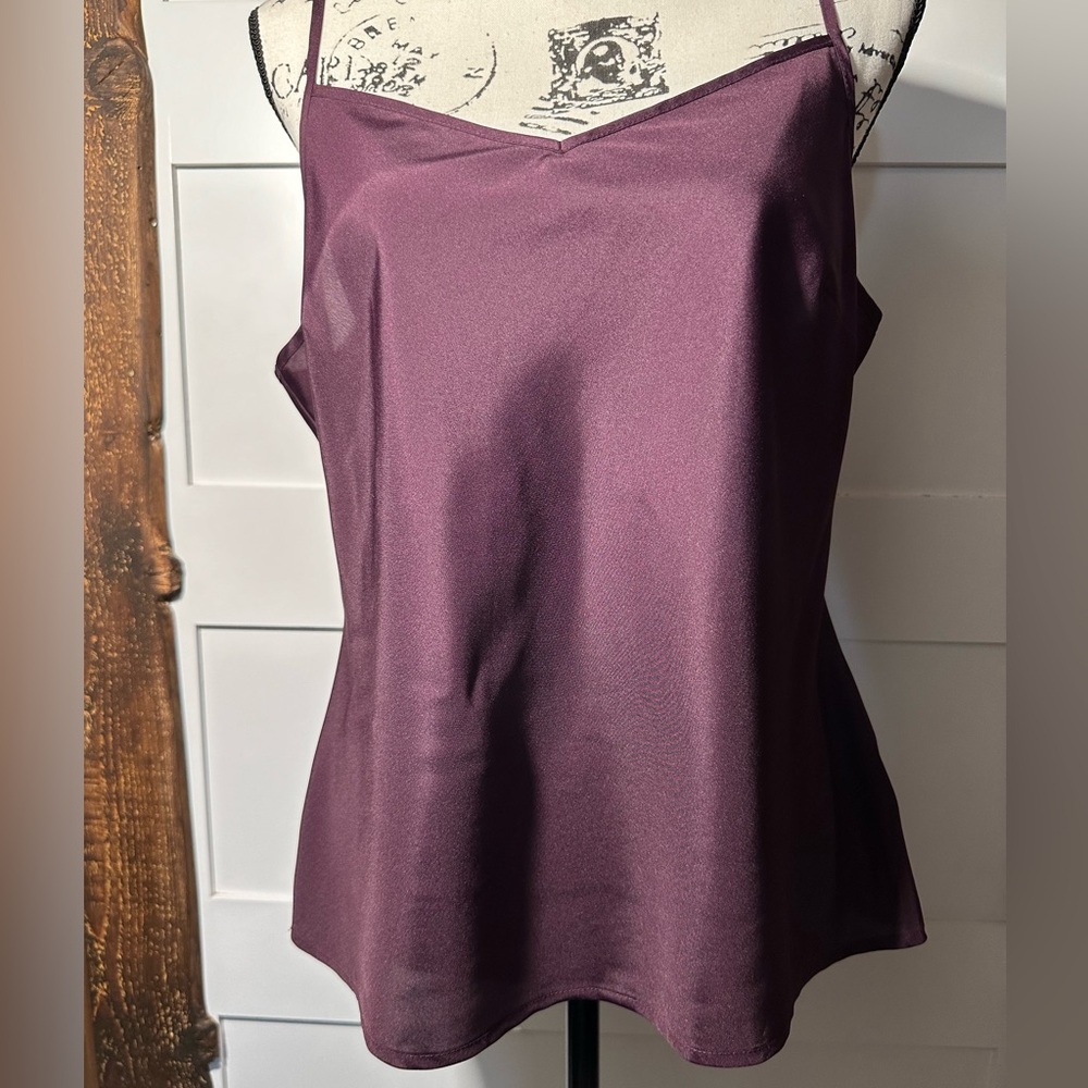Women's Deep Purple Silky Cami Top - Size Large